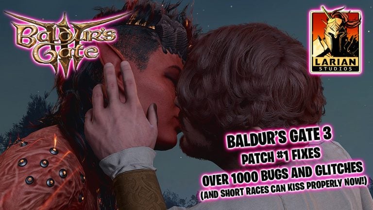 The first major Baldur s Gate 3 patch that resolves 1000-plus bugs, including proper kiss animations for the height-challenged races.